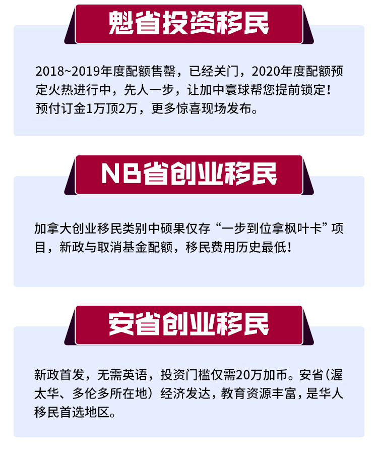 加拿大投資類移民專場(chǎng)